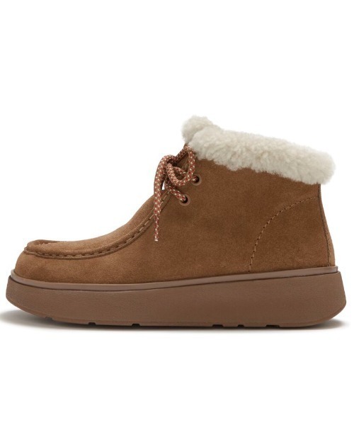 fitflop(フィットフロップ)の「【fitflop】GEN-FF スエード シアリング レースアップ ブーツ(ブーツ・レディース・タン/ブラック/ベージュ系・US5/US8)」の12枚目の写真
