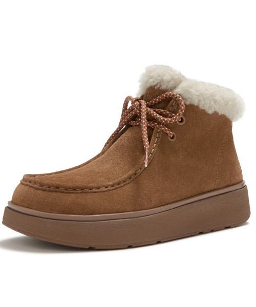 fitflop(フィットフロップ)の「【fitflop】GEN-FF スエード シアリング レースアップ ブーツ(ブーツ・レディース・タン/ブラック/ベージュ系・US5/US8)」の11枚目の写真