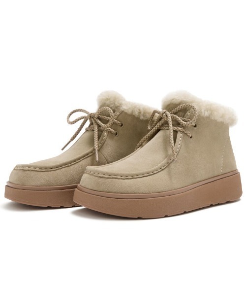 fitflop(フィットフロップ)の「【fitflop】GEN-FF スエード シアリング レースアップ ブーツ(ブーツ・レディース・タン/ブラック/ベージュ系・US5/US8)」の20枚目の写真