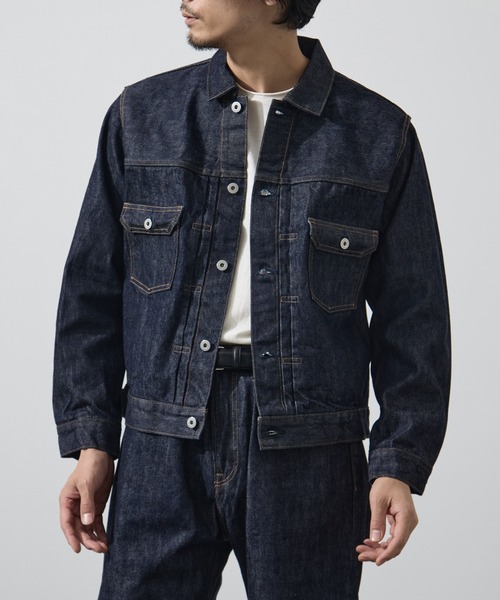 JAPAN BLUE JEANS(ジャパンブルージーンズ)の「【Japan Blue Jeans/ジャパンブルージーンズ】Selvedge Type 2 Denim Jacket 14oz(デニムジャケット・メンズ・ダークインディゴブルー・38/44/42/40)」の2枚目の写真