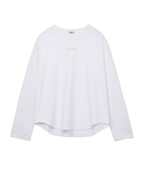 LIFE WORK(ライフワーク)の「レディース) 高周波ロゴレタリング長袖Tシャツ(Tシャツ/カットソー・レディース・ベージュ/ホワイト/ブラック・SMALL/MEDIUM)」の1枚目の写真