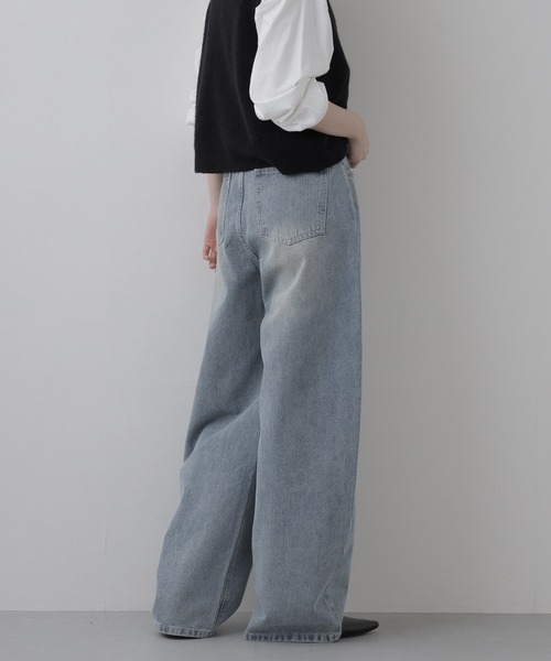 EGLANTINE(エグランティーヌ)の「EGLANTINE ヒッコリーデニムパンツ(デニムパンツ・レディース・インディゴブルー/ブラウン・38)」の20枚目の写真