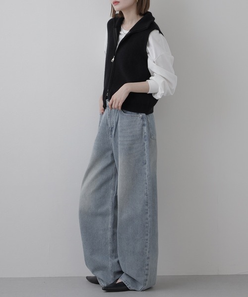 EGLANTINE(エグランティーヌ)の「EGLANTINE ヒッコリーデニムパンツ(デニムパンツ・レディース・インディゴブルー/ブラウン・38)」の22枚目の写真