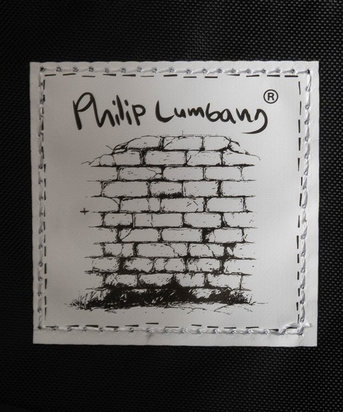 Philip Lumbang（フィリップランバン）の「【h】〔Philip Lumbang/フィリップランバン〕ロゴプリント ナップサック A4収納可能/無地/レオパード（バックパック/リュック・メンズ・ブラック系1/レオパード/ブラック系2・FREE）」の16枚目の写真