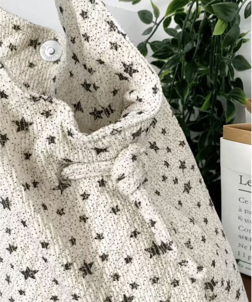 Port（ポート）の「【 Jelly moo / ジェリームー 】 バルーンシルエット 総柄トートバッグ / ショルダーバッグ（ショルダーバッグ・レディース・ピンク/ホワイト・FREE）」の7枚目の写真
