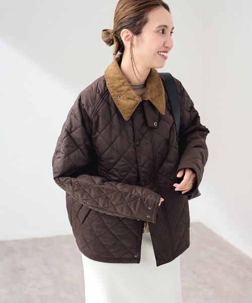 FRAMeWORK(フレームワーク)の「Barbour/バブアー os transport quiltedジャケット(その他アウター・レディース・ブラウン/ブラック・36)」の2枚目の写真