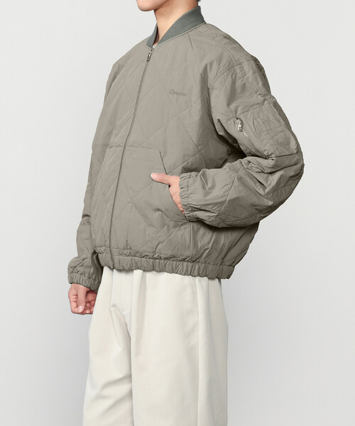 GYMPHLEX(ジムフレックス)の「Gymphlex | ジップアップ キルティングジャケット MEN(ブルゾン・メンズ・グレー/ブラック・L/M)」の11枚目の写真
