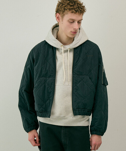 GYMPHLEX(ジムフレックス)の「Gymphlex | ジップアップ キルティングジャケット MEN(ブルゾン・メンズ・グレー/ブラック・L/M)」の8枚目の写真