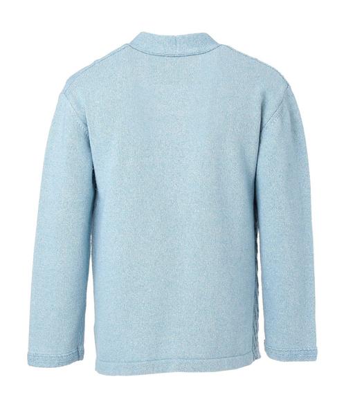 UNITED ARROWS & SONS(ユナイテッドアローズアンドサンズ)の「UNITED ARROWS & SONS(ユナイテッドアローズ&サンズ)INDIGO TOMMY KNIT◆(ニット/セーター・メンズ・ライトブルー・SMALL/LARGE/MEDIUM)」の5枚目の写真