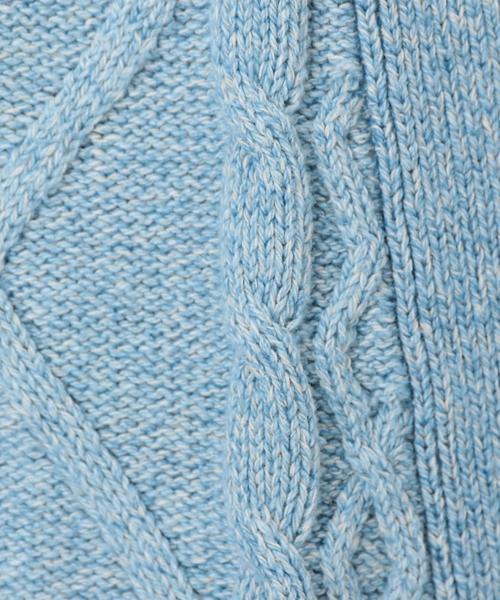 UNITED ARROWS & SONS(ユナイテッドアローズアンドサンズ)の「UNITED ARROWS & SONS(ユナイテッドアローズ&サンズ)INDIGO TOMMY KNIT◆(ニット/セーター・メンズ・ライトブルー・SMALL/LARGE/MEDIUM)」の4枚目の写真