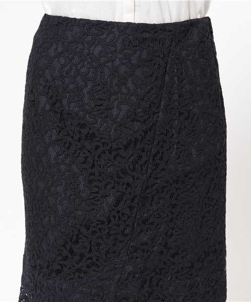 LIMITLESS LUXURY(リミットレスラグジュアリー)の「マーメイドレーススカート◆(スカート・レディース・ホワイト/ネイビー・36/38)」の6枚目の写真