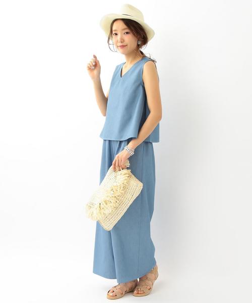 Another Edition（アナザーエディション）の「【WEB店舗限定】デニムコンビサロペット/aeBC DNM COMBI サロペット◆（サロペット/オーバーオール・レディース・ライトブルー/コバルトブルー・MEDIUM/SMALL）」の12枚目の写真