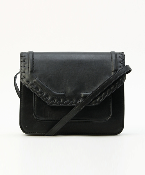 MOUSSY（マウジー）の「STITCH SMALL BAG（ショルダーバッグ・レディース・ベージュ/ライトブルー/ブラック・FREE）」の2枚目の写真