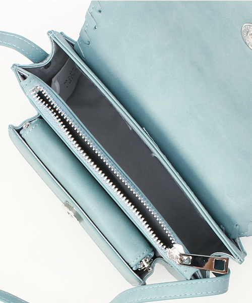 MOUSSY（マウジー）の「STITCH SMALL BAG（ショルダーバッグ・レディース・ベージュ/ライトブルー/ブラック・FREE）」の11枚目の写真