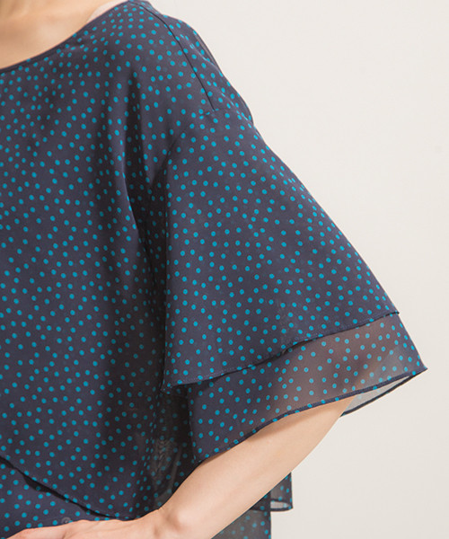 Banner Barrett（バナーバレット）の「ドットフレアブラウス（シャツ/ブラウス・レディース・ホワイト×ブラック/ブラック×ブルー・38）」の10枚目の写真