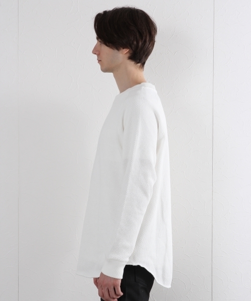 GLOBAL WORK（グローバルワーク）の「ヘビーカノコ長袖Ｔ/725250 （Tシャツ/カットソー・メンズ・グレー/ホワイト/ネイビー/カーキ/ブラック・MEDIUM/LARGE/X-LARGE/SMALL）」の6枚目の写真