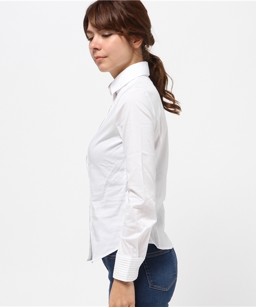 NARACAMICIE（ナラカミーチェ）の「ピエゴリーネ長袖シャツ（シャツ/ブラウス・レディース・ホワイト・MEDIUM/SMALL/LARGE）」の3枚目の写真