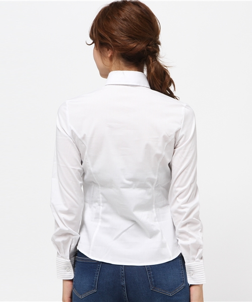 NARACAMICIE（ナラカミーチェ）の「ピエゴリーネ長袖シャツ（シャツ/ブラウス・レディース・ホワイト・MEDIUM/SMALL/LARGE）」の4枚目の写真