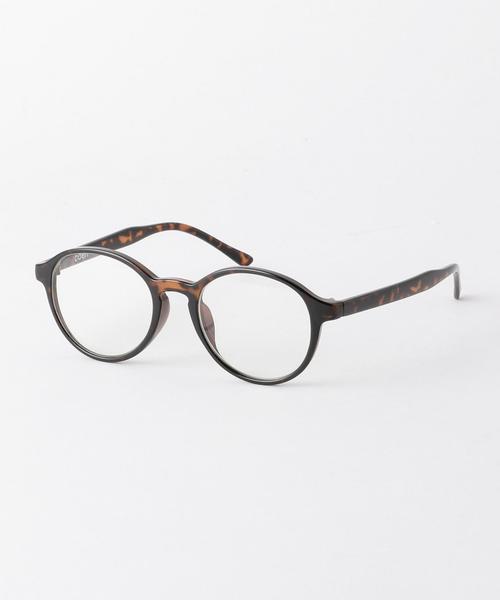 coen（コーエン）の「オーバルクリアレンズメガネ（メガネ・メンズ・ブラック/ブラウン・フリー）」の2枚目の写真