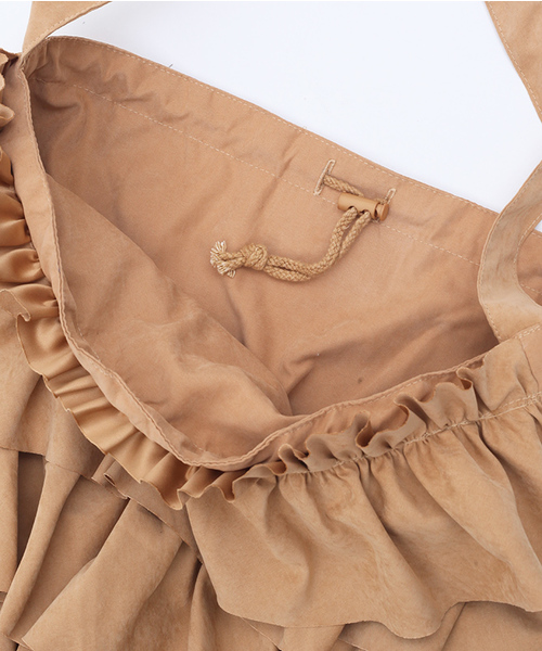 MERLOT（メルロー）の「ティアードフリルショルダーバッグ2255（ショルダーバッグ・レディース・ブルー/ベージュ/キャメル/ピンク/ブラック・FREE）」の13枚目の写真