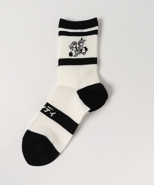 Candy Stripper(キャンディストリッパー)の「PRISONER BUNNYS SOCKS(ソックス/靴下・レディース・ピンク/イエロー/オフホワイト/ブラック・FREE)」の1枚目の写真