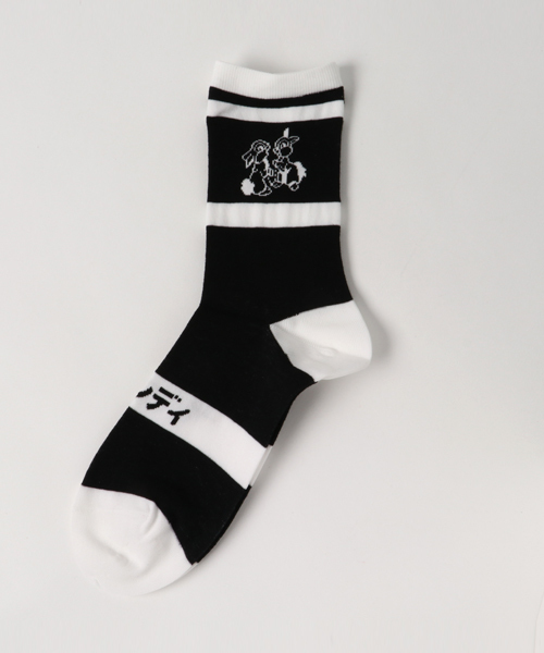 Candy Stripper(キャンディストリッパー)の「PRISONER BUNNYS SOCKS(ソックス/靴下・レディース・ピンク/イエロー/オフホワイト/ブラック・FREE)」の2枚目の写真