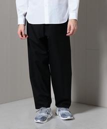 パンツ H BEAUTY & YOUTH HERRINGBONE BAKER PANTS H.UNIT】Herringbone switching baker easy pants Khaki