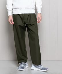 パンツ H BEAUTY & YOUTH HERRINGBONE BAKER PANTS H.UNIT】Herringbone switching baker easy pants Khaki