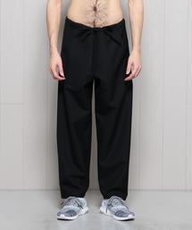 パンツ H BEAUTY & YOUTH HERRINGBONE BAKER PANTS H.UNIT】Herringbone switching baker easy pants Khaki