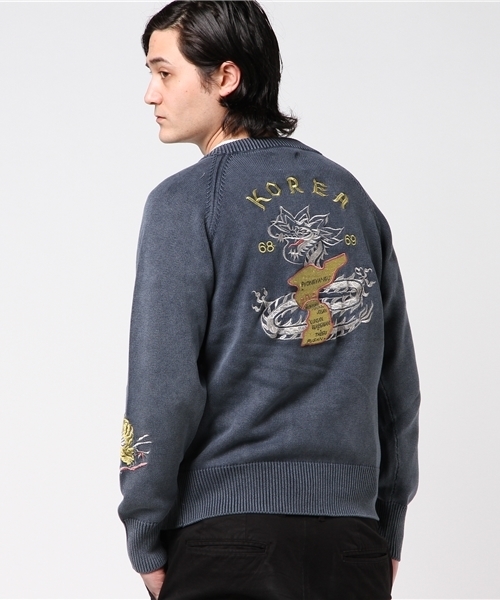 HOUSTON（ヒューストン）の「【HOUSTON】 刺繍C-2セーター（ニット