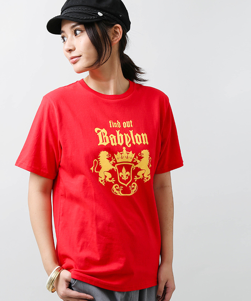 WEGO(ウィゴー)の「DISPARK/エンブレムビッグシルエットカットソー(Tシャツ/カットソー・レディース・レッド/ホワイト/イエロー・FREE)」の3枚目の写真