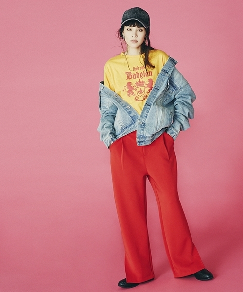 WEGO(ウィゴー)の「DISPARK/エンブレムビッグシルエットカットソー(Tシャツ/カットソー・レディース・レッド/ホワイト/イエロー・FREE)」の17枚目の写真