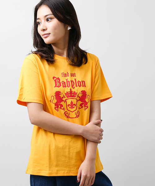 WEGO(ウィゴー)の「DISPARK/エンブレムビッグシルエットカットソー(Tシャツ/カットソー・レディース・レッド/ホワイト/イエロー・FREE)」の11枚目の写真