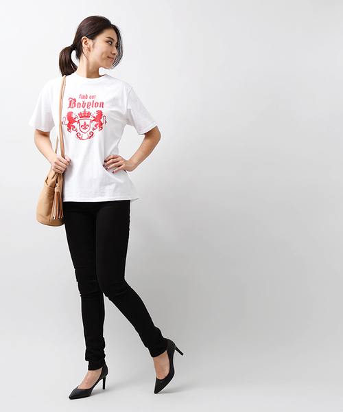 WEGO(ウィゴー)の「DISPARK/エンブレムビッグシルエットカットソー(Tシャツ/カットソー・レディース・レッド/ホワイト/イエロー・FREE)」の12枚目の写真