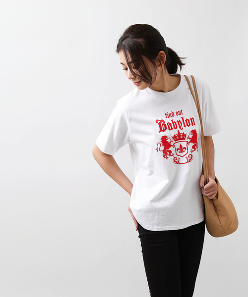 WEGO(ウィゴー)の「DISPARK/エンブレムビッグシルエットカットソー(Tシャツ/カットソー・レディース・レッド/ホワイト/イエロー・FREE)」の13枚目の写真