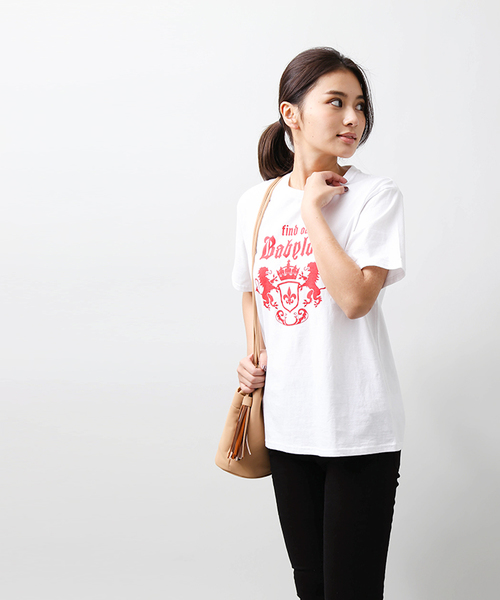 WEGO(ウィゴー)の「DISPARK/エンブレムビッグシルエットカットソー(Tシャツ/カットソー・レディース・レッド/ホワイト/イエロー・FREE)」の18枚目の写真