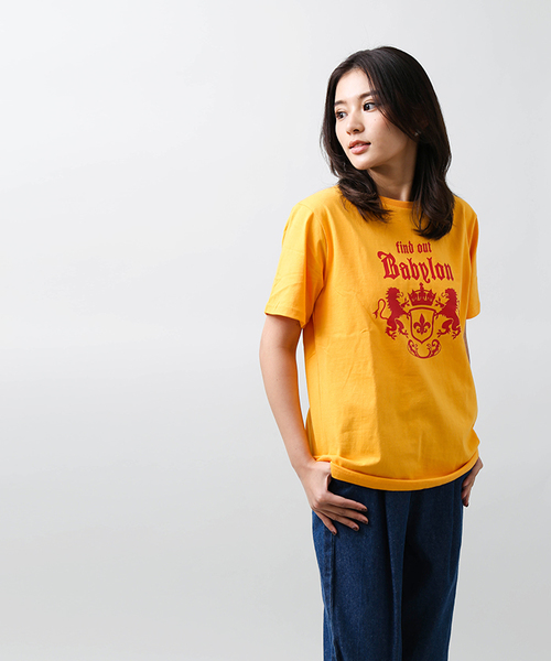 WEGO(ウィゴー)の「DISPARK/エンブレムビッグシルエットカットソー(Tシャツ/カットソー・レディース・レッド/ホワイト/イエロー・FREE)」の21枚目の写真