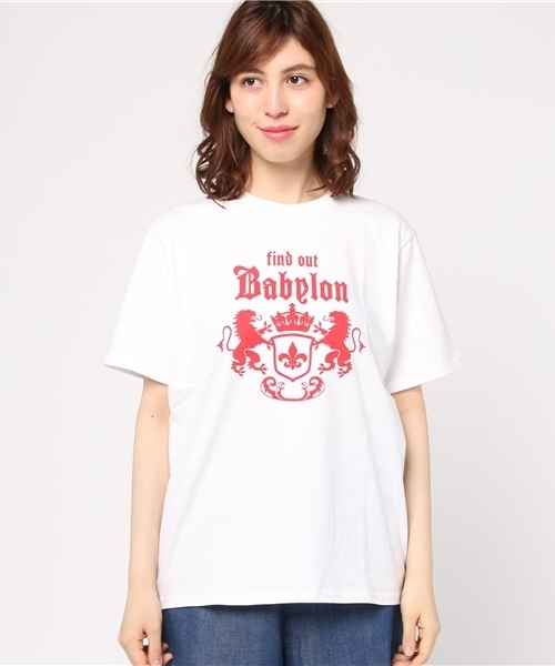 WEGO(ウィゴー)の「DISPARK/エンブレムビッグシルエットカットソー(Tシャツ/カットソー・レディース・レッド/ホワイト/イエロー・FREE)」の4枚目の写真