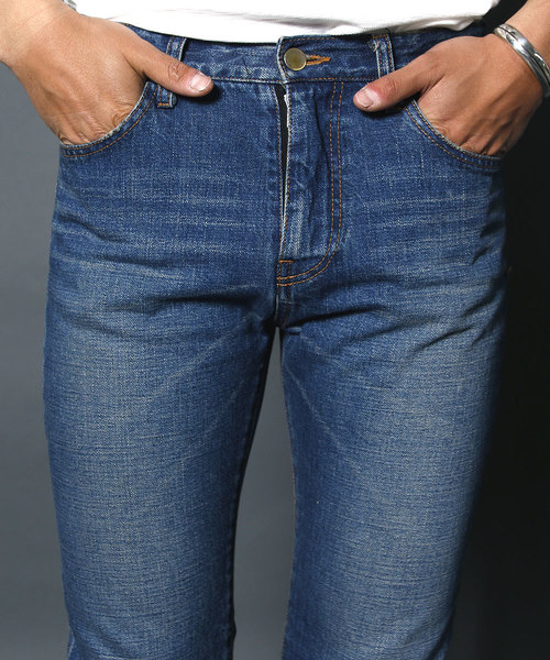 Magine(マージン)の「NO.35 SLIM VINTAGE WASH INDIGO DENIM:NO35.スリムヴィンテージウォッシュ インディゴデニム(デニムパンツ・メンズ・インディゴブルー・48/46/44)」の6枚目の写真