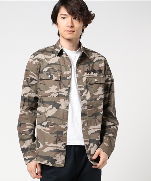 VENCEEXCHANGE(ヴァンスエクスチェンジ)の「ミリタリーシャツ(シャツ/ブラウス・メンズ・ダークカーキ/ダークグリーン・MEDIUM/LARGE)」の1枚目の写真