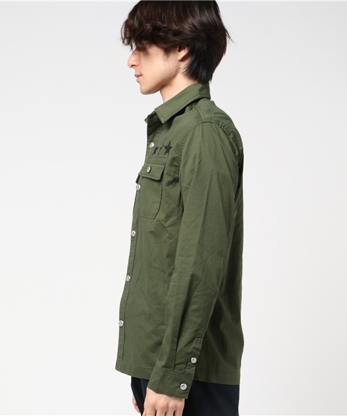 VENCEEXCHANGE(ヴァンスエクスチェンジ)の「ミリタリーシャツ(シャツ/ブラウス・メンズ・ダークカーキ/ダークグリーン・MEDIUM/LARGE)」の3枚目の写真