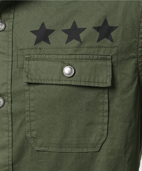 VENCEEXCHANGE(ヴァンスエクスチェンジ)の「ミリタリーシャツ(シャツ/ブラウス・メンズ・ダークカーキ/ダークグリーン・MEDIUM/LARGE)」の8枚目の写真