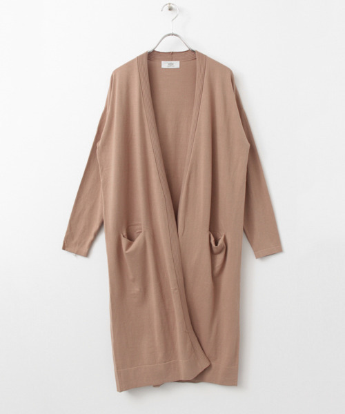 WORK NOT WORK URBAN RESEARCH（ワークノットワークアーバンリサーチ）の「WORK NOT WORK HIGH GAUZE LONG CARDIGAN （カーディガン/ボレロ・レディース・ベージュ/ブラック/ブルー・FREE）」の3枚目の写真