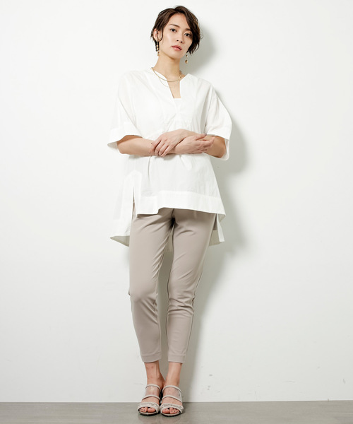 STUDIOUS（ステュディオス）の「2タッククロップドパンツ（スラックス・レディース・ブラック/ベージュ・36/38/34）」の16枚目の写真