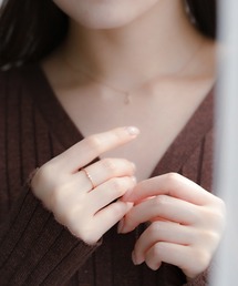 ESTELLE（エステール）の「K10 ピンクゴールド ダイヤモンド V字 リング ESTELLE/エステール（リング）」