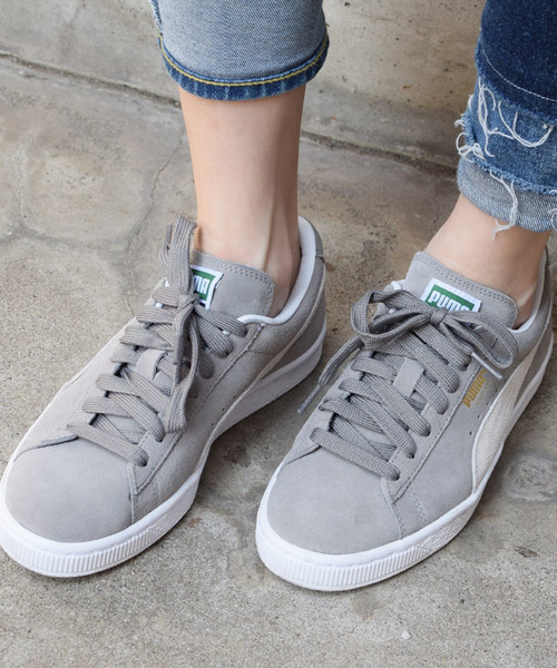 PUMA（プーマ）の「PUMA SUEDE CLASSIC+（スニーカー・レディース・ブラック/ライトブルー/グレー/カーキ・MEDIUM/LARGE/SMALL）」の3枚目の写真