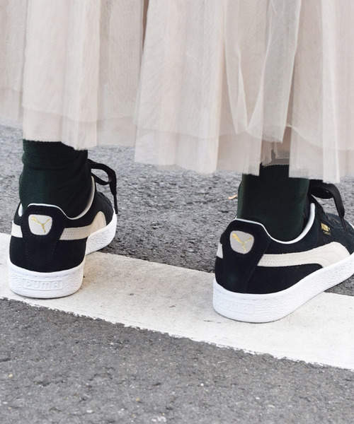 PUMA（プーマ）の「PUMA SUEDE CLASSIC+（スニーカー・レディース・ブラック/ライトブルー/グレー/カーキ・MEDIUM/LARGE/SMALL）」の6枚目の写真