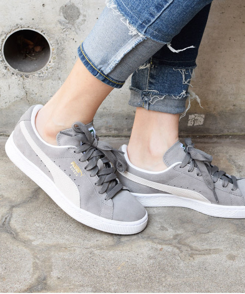 PUMA（プーマ）の「PUMA SUEDE CLASSIC+（スニーカー・レディース・ブラック/ライトブルー/グレー/カーキ・MEDIUM/LARGE/SMALL）」の7枚目の写真