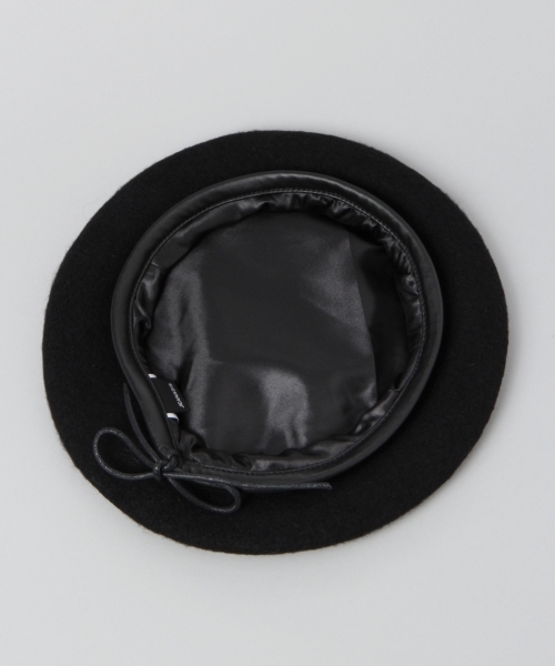 JEANASIS（ジーナシス）の「フェルトベレー/763431（ハンチング/ベレー帽・レディース・ブラック/レッド・FREE）」の6枚目の写真