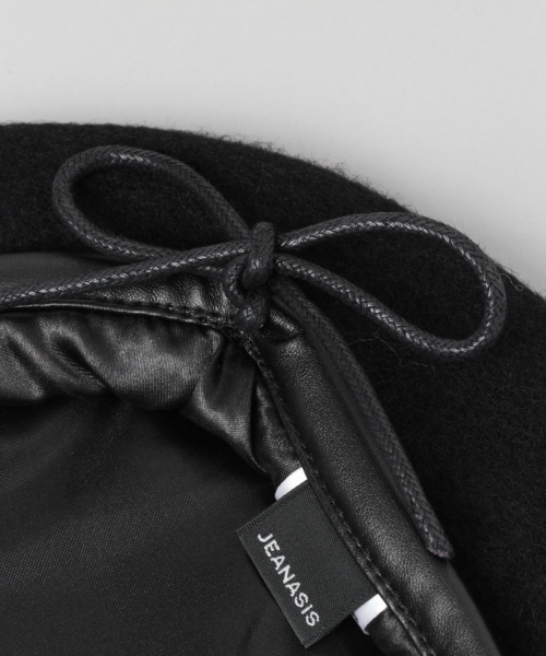 JEANASIS（ジーナシス）の「フェルトベレー/763431（ハンチング/ベレー帽・レディース・ブラック/レッド・FREE）」の7枚目の写真